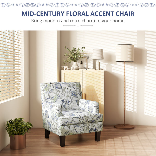 Fauteuil rembourré à motifs floral