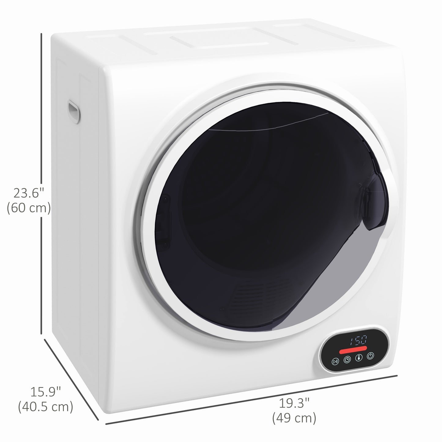 Compact Dryer, 1300W, 3.22 cu. ft., Electric, Portable, with 7 Drying Modes, Gray