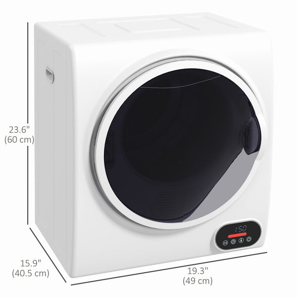 Sèche-linge compact, 1 300 W, 3,22 pi³, électrique, portable, avec 7 modes de séchage, gris