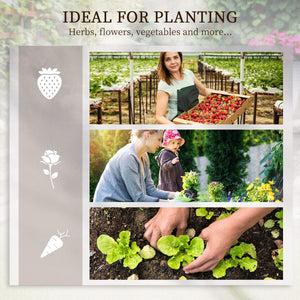 Jardinière surélevée en bois avec treillis