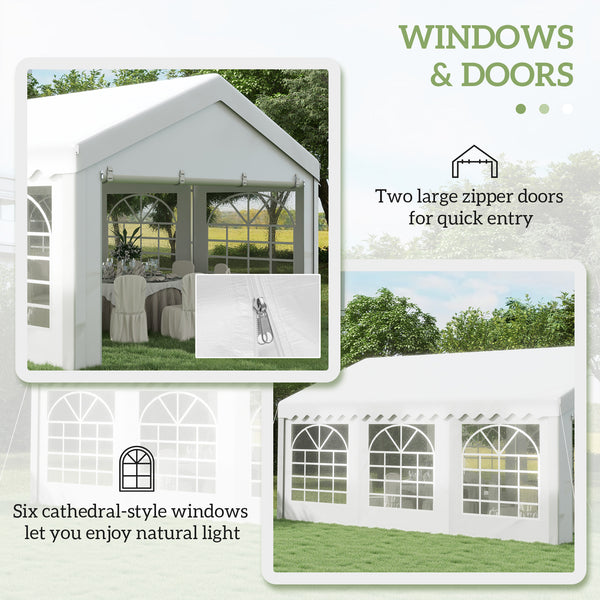 Wedding Tent with Sidewalls - Heavy Duty Party Tent, White