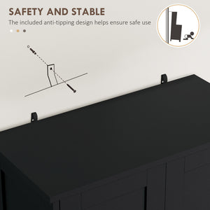 Meuble de rangement de cuisine, noir
