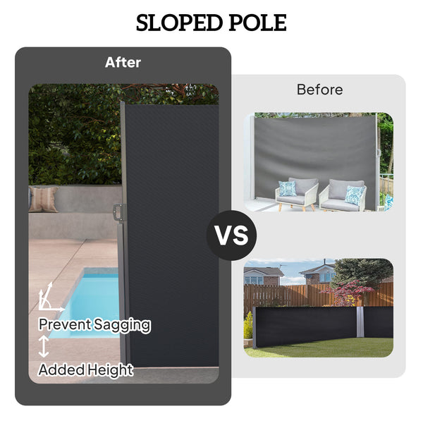 Store extérieur rétractable double face, gris anthracite