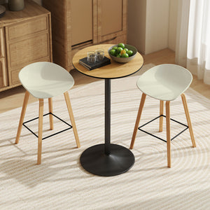Round table with steel frame