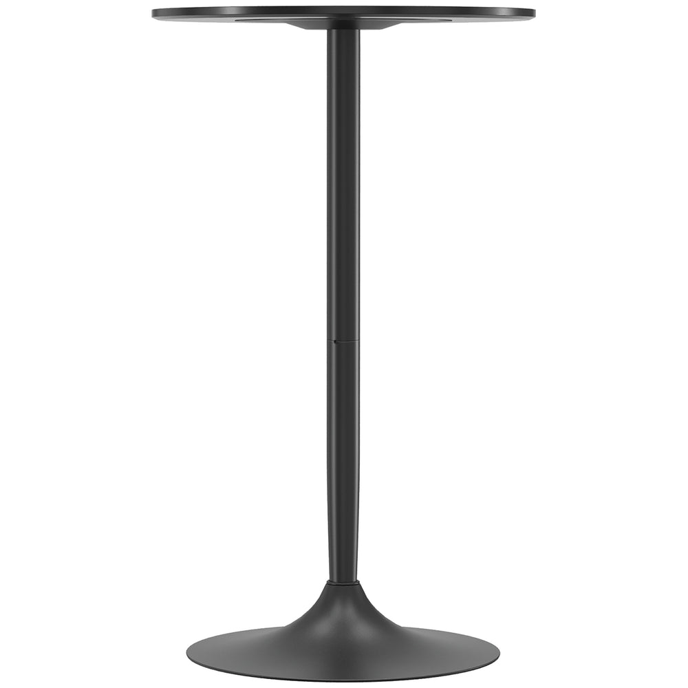 Table de bar haute ronde moderne, noire