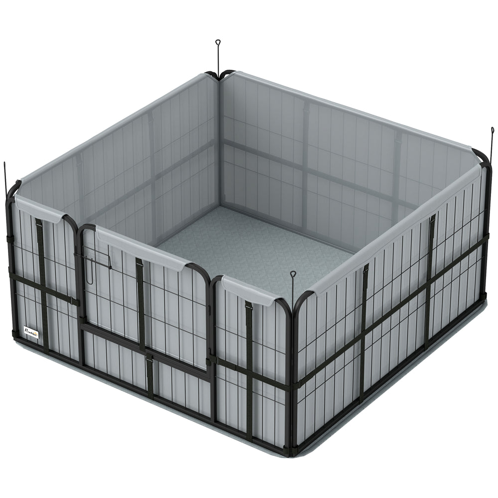 4-panel whelping box with windproof 600D Oxford fabric
