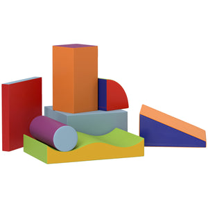 Lot de 7 blocs d'escalade en mousse souple modulaires pour enfants