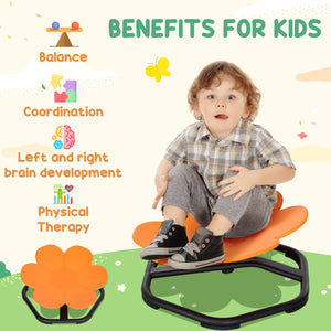 Chaise pivotante sensorielle antidérapante pour l'entraînement de la coordination physique, orange