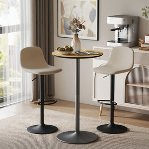 Round table with steel frame