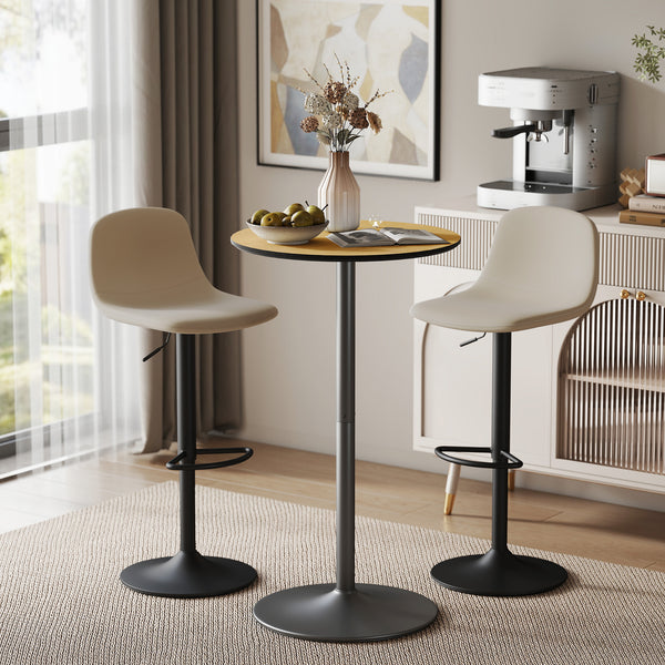 Round table with steel frame