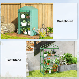 3-tier mini greenhouse with fixing clips