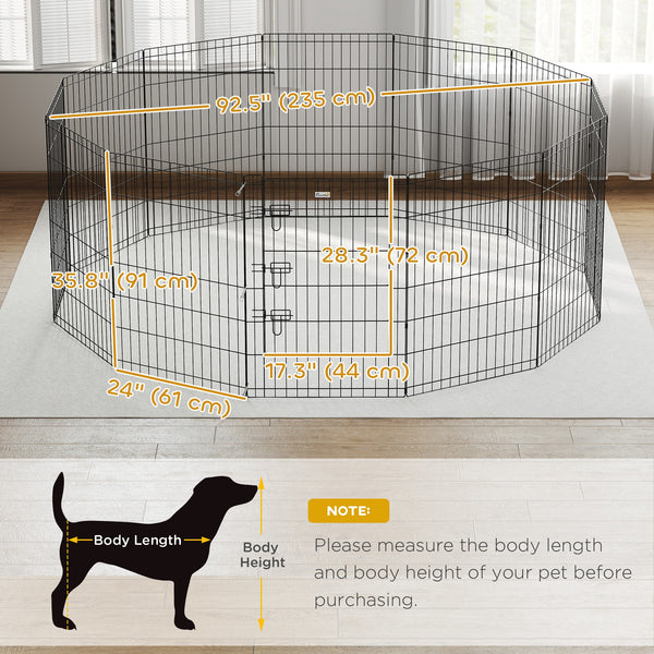 Foldable metal playpen with 12 panels