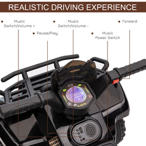 6V Quad with music, black