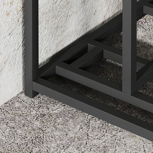 Support à vélos en métal avec panier et crochets, noir