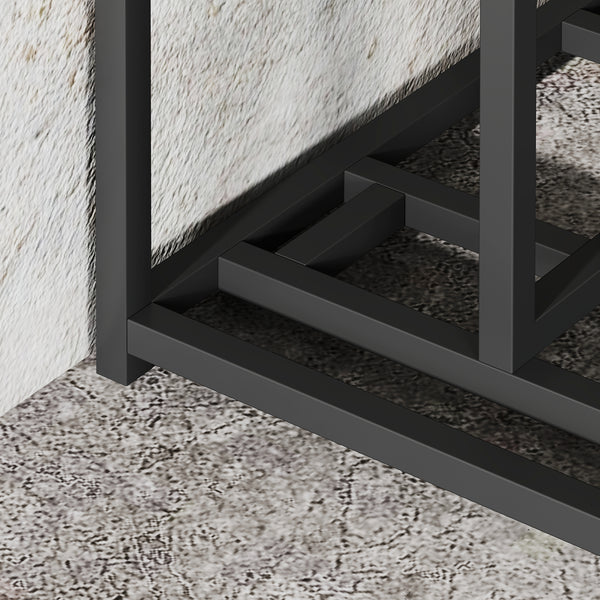 Support à vélos en métal avec panier et crochets, noir