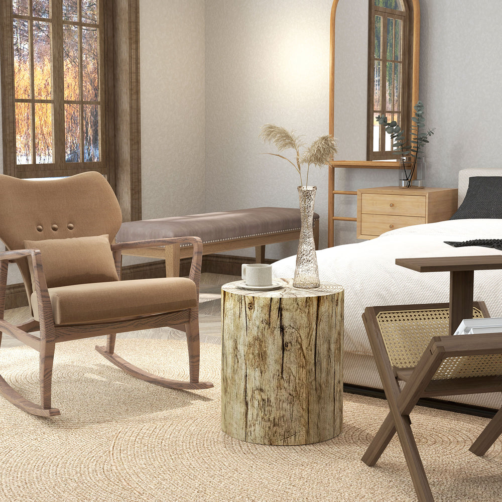 Table d'appoint en forme de souche d'arbre