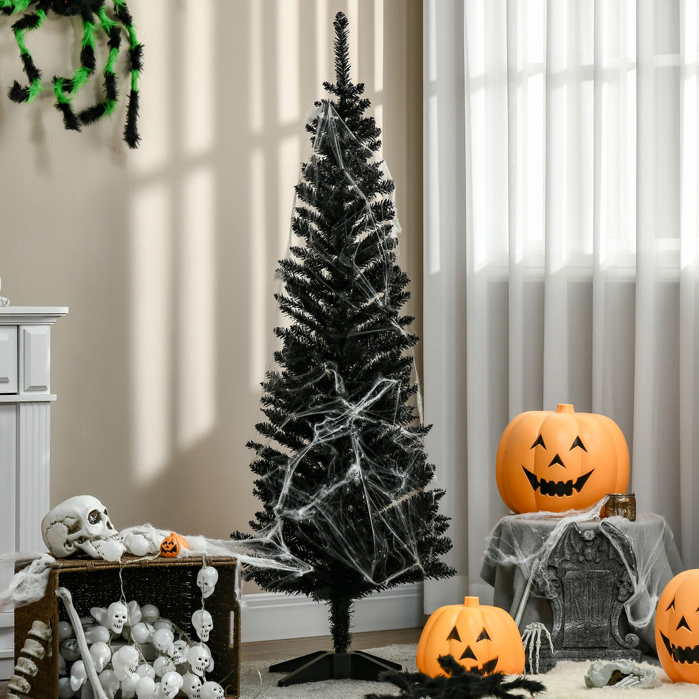 Sapin de Noël artificiel noir de 5 pieds en forme de crayon