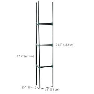 Lot de 3 support pour plants de tomates de 183 cm, pour légumes, fleurs et fruits grimpants, vert foncé