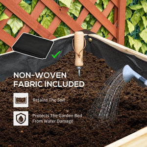 Jardinière surélevée en bois avec pieds en métal