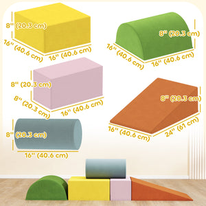 Jouets d'escalade avec housse amovible pour ramper et glisser, orange/vert