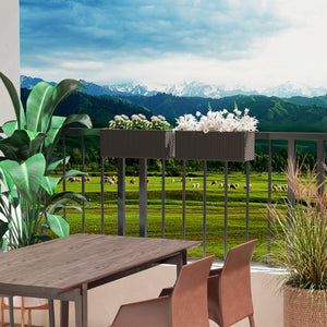 Lot de 2 pots de fleurs suspendus, marron