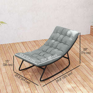 Outdoor rocking chair with cushion