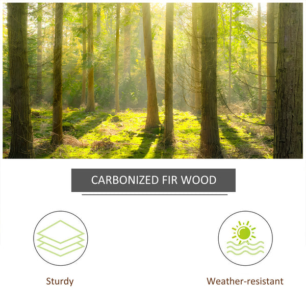 Fontaine cascade d'extérieur avec pompe, en bois naturel