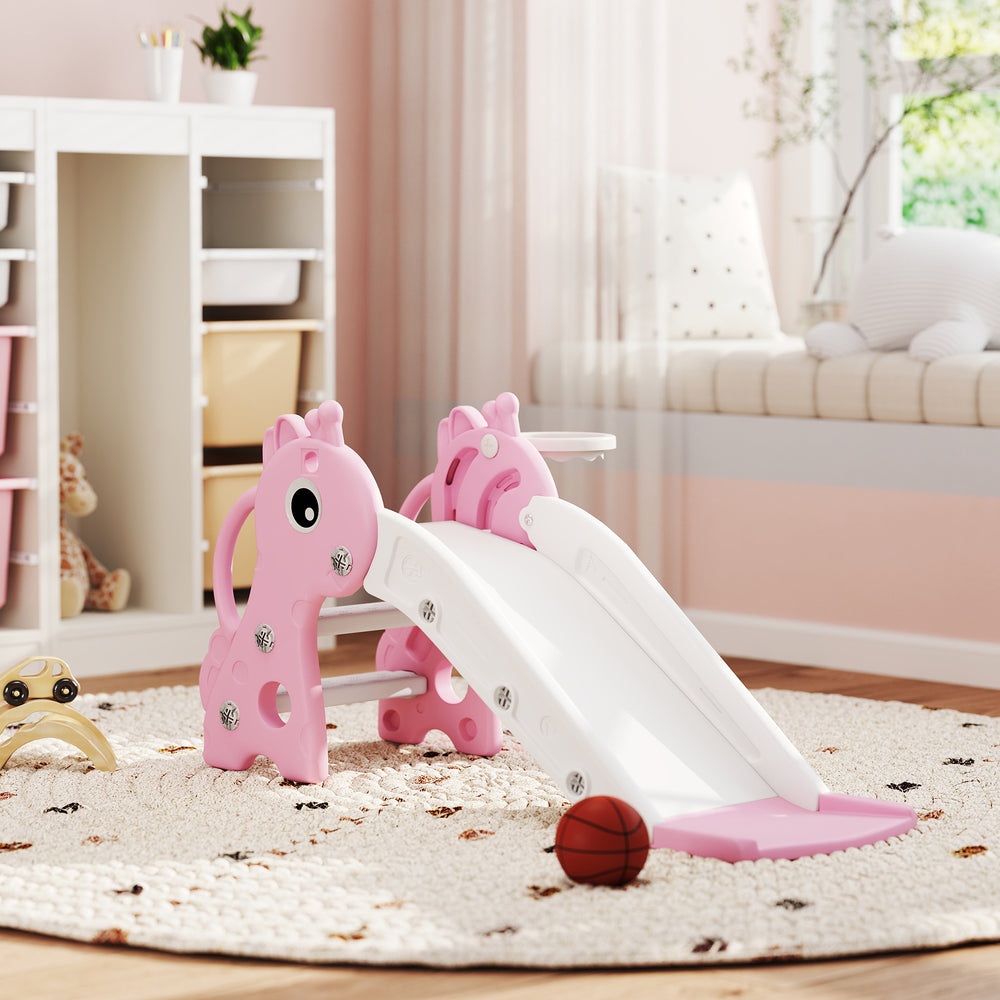 Toboggan 3 en 1 pour tout-petits rose