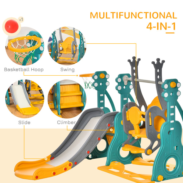 Ensemble de toboggan et balançoire 4 en 1 pour enfants
