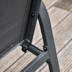 4-piece garden furniture set, dark grey