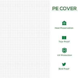 Mini serre tunnel portable avec grandes portes zippées