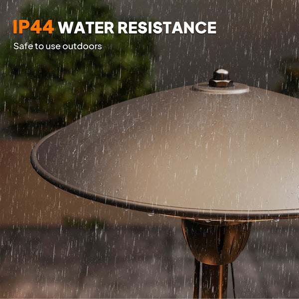 Chauffage de terrasse électrique 1500 W avec protection anti-basculement, noir