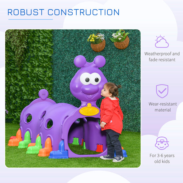 Tunnel Lion pour enfants de 3 à 6 ans, violet