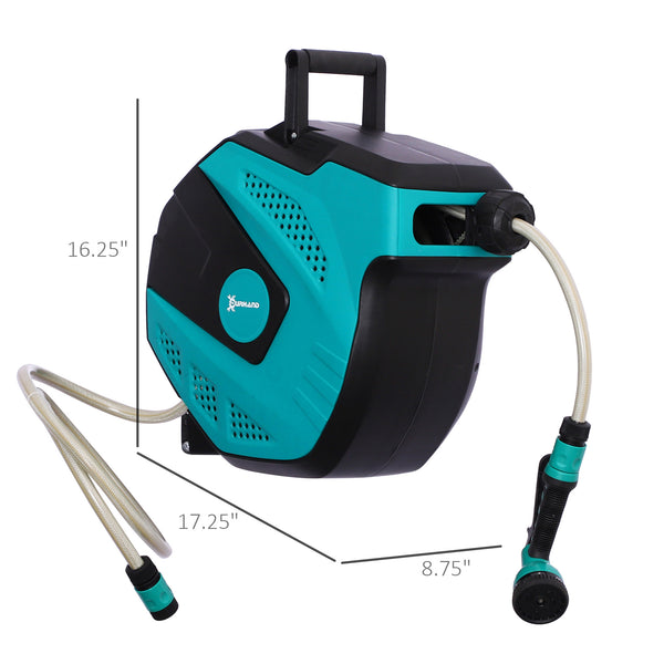 Retractable garden hose reel