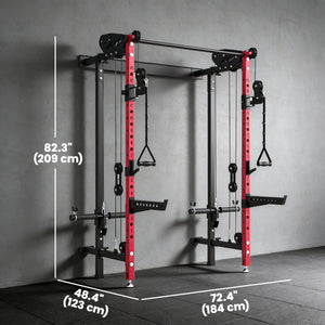 Cage de musculation pliable avec poulies, 1 540 lb