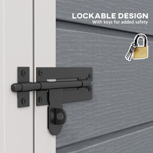 Abri de jardin adossé avec fenêtre, aération et toit en plastique, gris