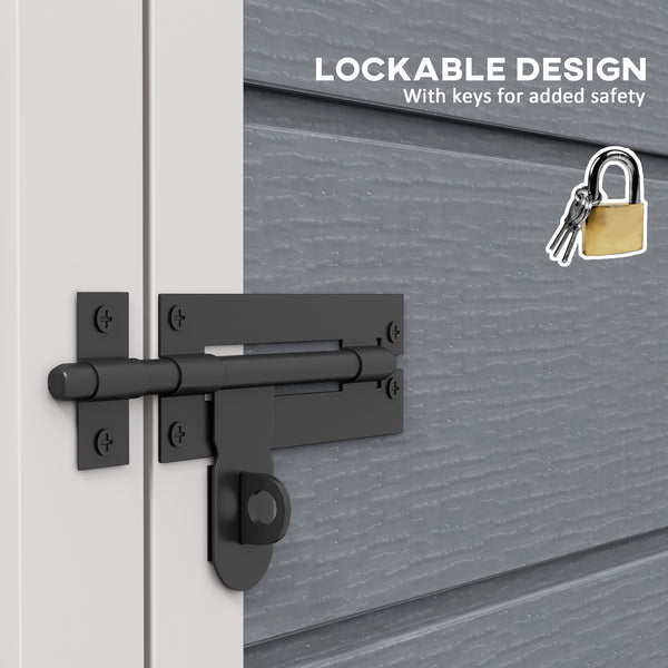 Abri de jardin adossé avec fenêtre, aération et toit en plastique, gris