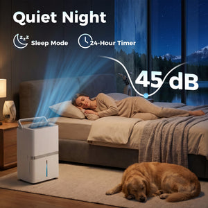 Déshumidificateur Wi-Fi 47 L/jour, jusqu’à 5 200 pi²