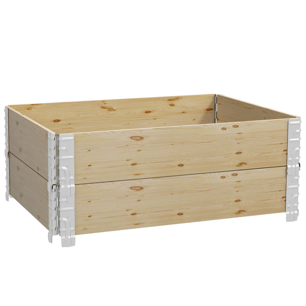 Jardinière surélevée en bois à deux compartiments