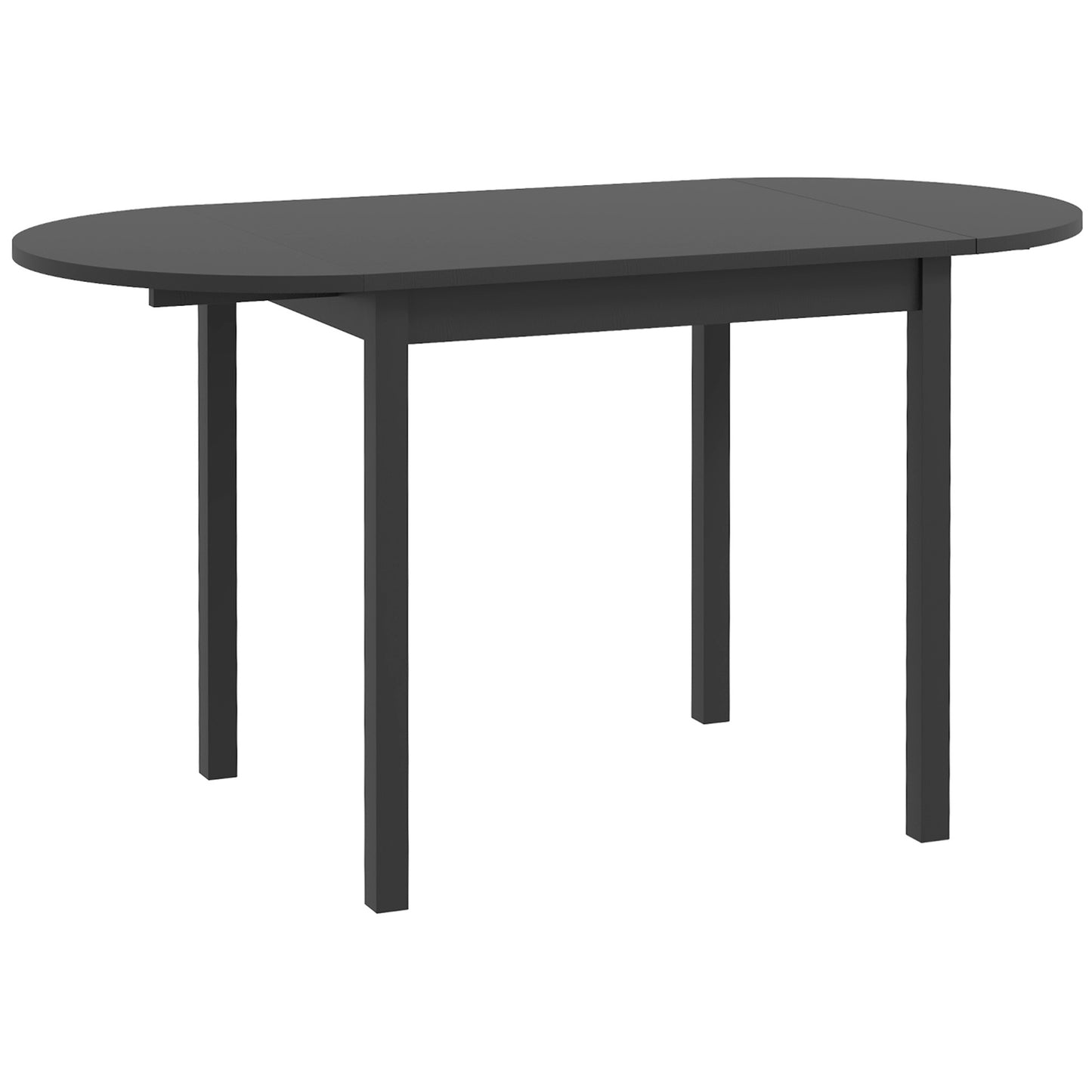 Table de cuisine pliante en bois massif pour petits espaces, table à manger pliante, noire