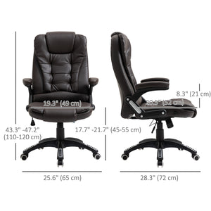 Office chair in faux leather, brown