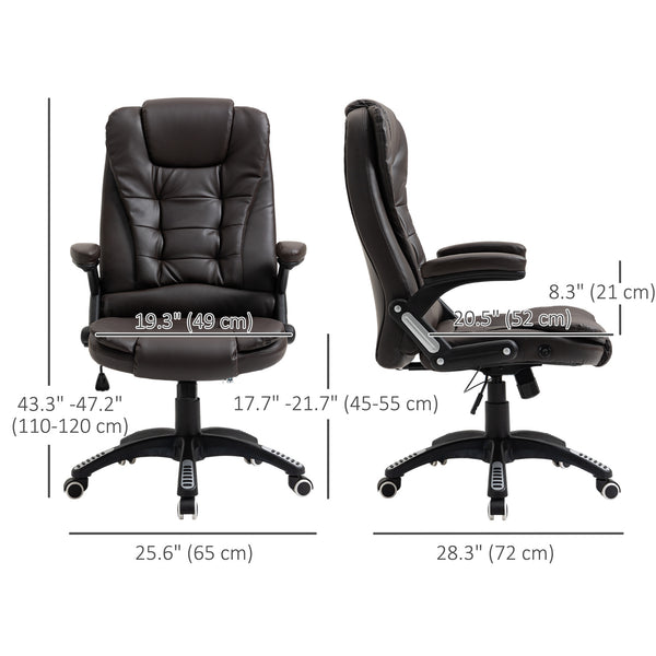 Office chair in faux leather, brown