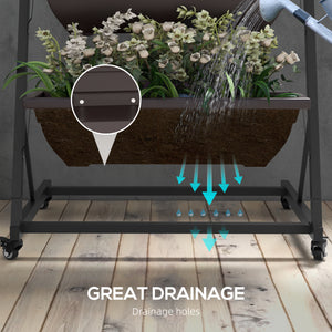 Jardinière verticale surélevée à 5 niveaux avec 5 bacs