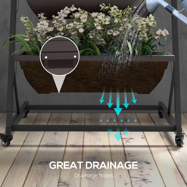 Jardinière verticale surélevée à 5 niveaux avec 5 bacs