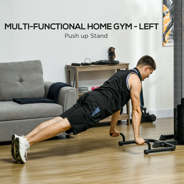 Appareil de musculation multifonction avec banc pour abdominaux, support pour pompes, station de dips, poids de 65 kg