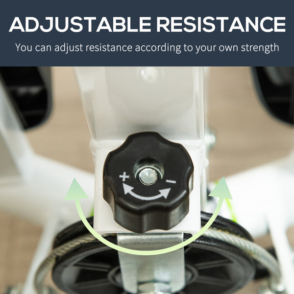 Twist Stepper with Adjustable Resistance and LCD Display - White and Green