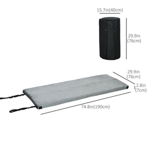 Matelas de sol en mousse à mémoire de forme avec sac de transport, gris