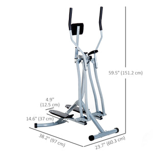 Vélo elliptique vertical avec écran LCD, gris