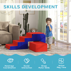 Ensemble de jeu 2 pièces en mousse pour enfants, bleu foncé