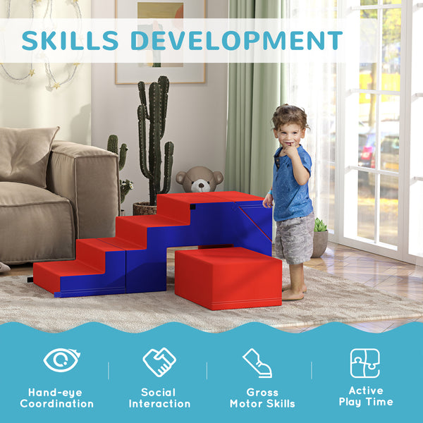 Ensemble de jeu 2 pièces en mousse pour enfants, bleu foncé